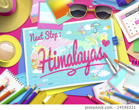 Himalayas on map 24598331