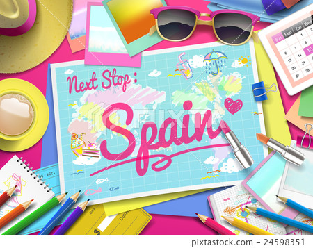 Spain on map 24598351