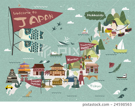 Japan travel map 24598563