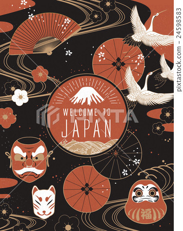Elegant Japan travel poster Elegant Japan travel poster 24598583