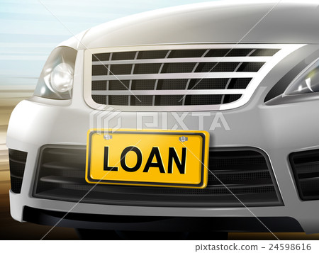 Loan words on license plate 24598616