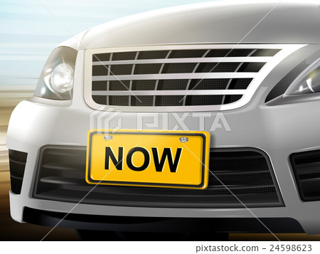 Now words on license plate 24598623