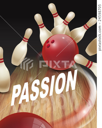 strike bowling 3D illustration 24598705