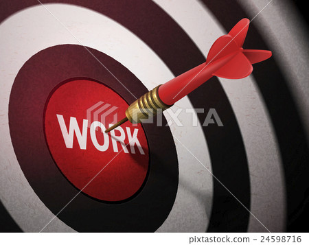 WORK target hitting by dart arrow 24598716