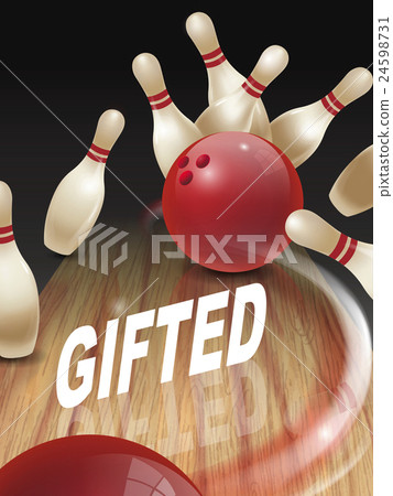 strike bowling 3D illustration 24598731