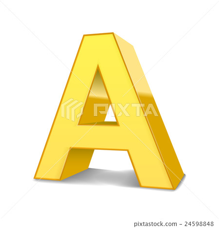 3d yellow letter A 3d yellow letter A 24598848