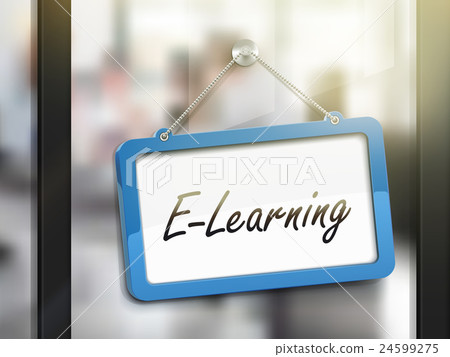 e-learning hanging sign - Stock Illustration [24599275] - PIXTA