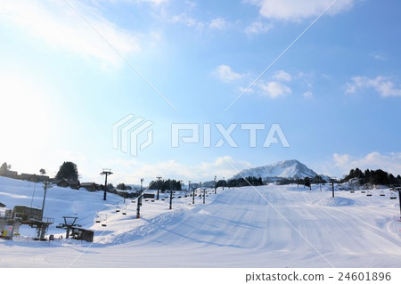 Winter blue sky slopes 24601896