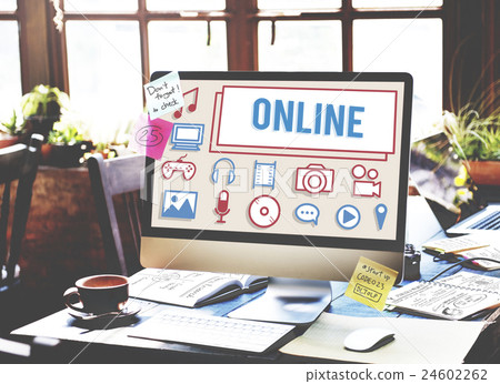 Online Connection Social Networking Internet Technology Concept Online Connection Social Networking Internet Technology Concept 24602262