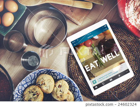 Eat Well Nutrition Healthy Food Organic Concept Eat Well Nutrition Healthy Food Organic Concept 24602324