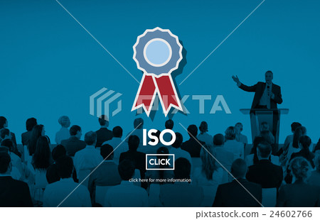 Stock Photo: ISO Business Industrial Certification Quality Concept