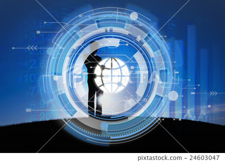 Digital Blue Hud Interface Global Concept 24603047