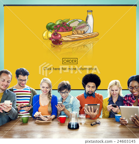 Food Products Order Online Delivery Concept 24603145