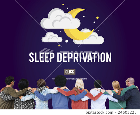 Sleep Apnea Insomnia Sleep Deprivations Disorders Sleepless Concept 24603223