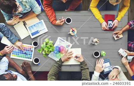 Group of Multiethnic Designers Brainstorming 24603391