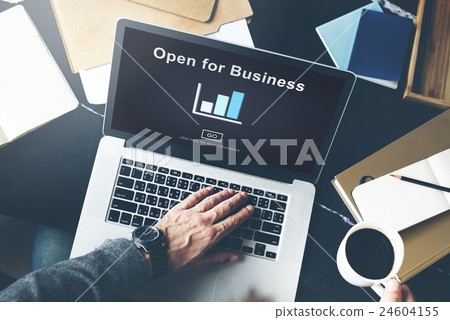 Open for Business Partnership Industry Concept 24604155