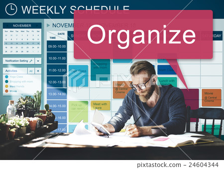 Weekly Schedule Reminder Activities Planner Concept Weekly Schedule Reminder Activities Planner Concept 24604344