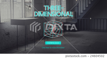 3D Three Dimensional Futuristic Display Modern Concept 3D Three Dimensional Futuristic Display Modern Concept 24604502