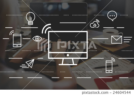 Computer Communication Connection Technology Information Concept 24604544
