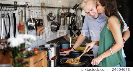 Couple Cooking Hobby Lifestyle Concept 24604678
