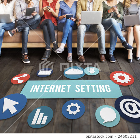 Internet Setting Technology Online Cloud Network Concept 24605211