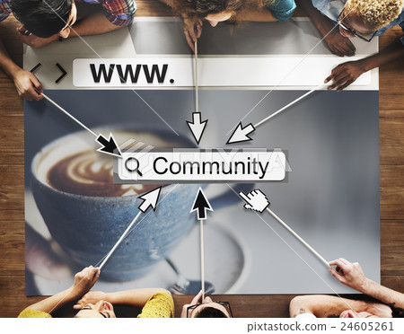 Community Group Website Web Page Online Technology Concept 24605261