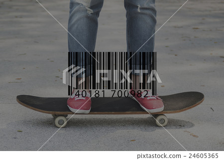 Bar Code Scanning Purchase Icon Concept 24605365