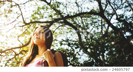 Wanderlust Traveler Lifestyle Nature Trip Concept Wanderlust Traveler Lifestyle Nature Trip Concept 24605797