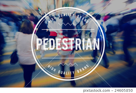 Pedestrian Walker Active Foot Traffic Tedious Boring Concept Pedestrian Walker Active Foot Traffic Tedious Boring Concept 24605850