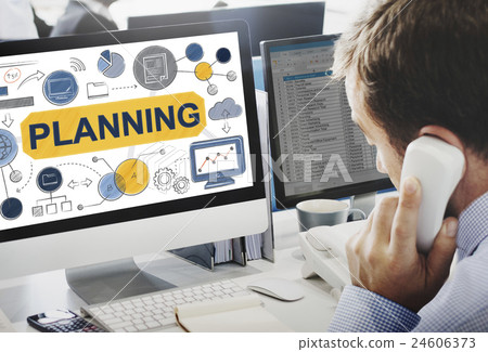 Planning Strategy Global Business Data Concept 24606373