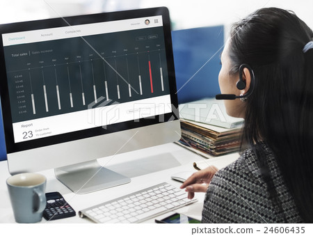 Customer Marketing Sales Dashboard Graphics Concept 24606435