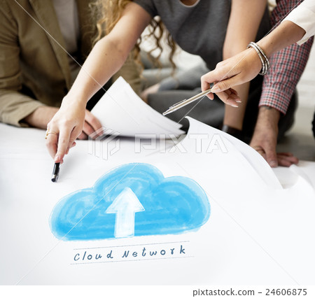 Cloud Network Connecting Technology Internet Online Concept Cloud Network Connecting Technology Internet Online Concept 24606875