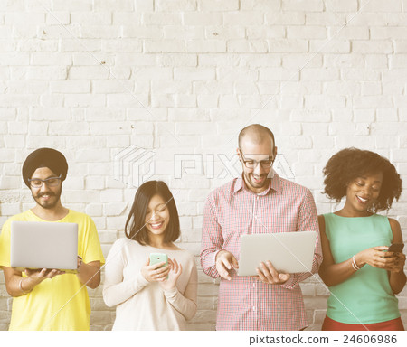 Digital Connection Technology Networking Team Concept 24606986