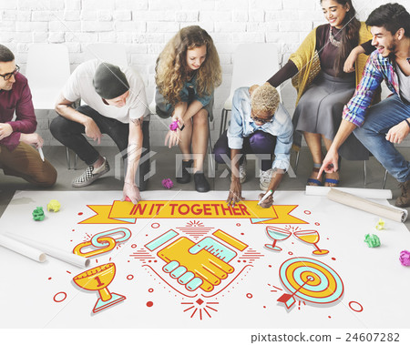 In It Together Team Corporate Connection Support Concept In It Together Team Corporate Connection Support Concept 24607282
