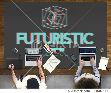 3D Three Dimensional Futuristic Display Modern Concept 3D Three Dimensional Futuristic Display Modern Concept 24607313