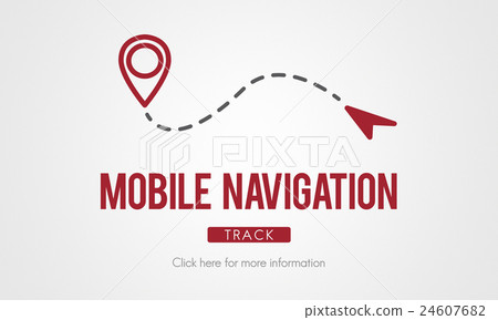 Mobile Navigation Direction Digital Gadget Internet Concept 24607682