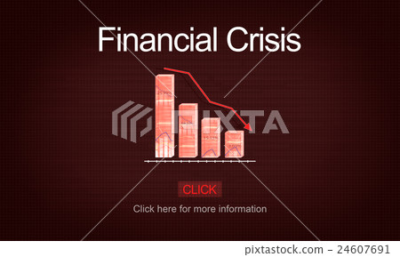 Problems Risk Deflation Depression Bankruptcy Concept 24607691