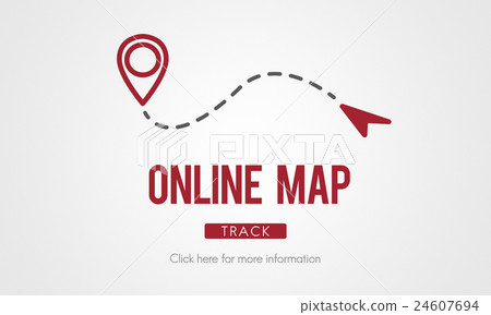 Online Map Internet Media Navigation Route Concept Online Map Internet Media Navigation Route Concept 24607694