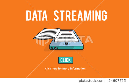 Data Streaming Downloading Information Internet Concept 24607735