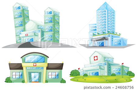 Set of hospital buildings Set of hospital buildings 24608756