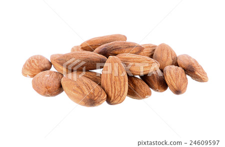 almonds isolated on white background almonds isolated on white background 24609597