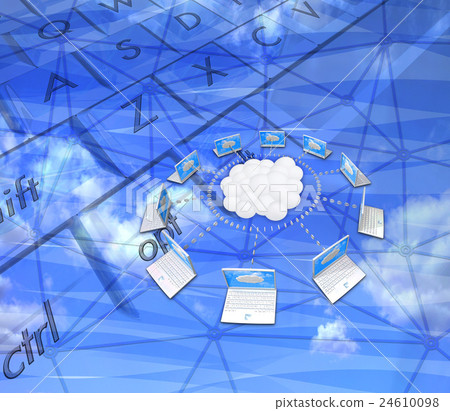 Computers and cloud computing - Stock Illustration [24610098] - PIXTA
