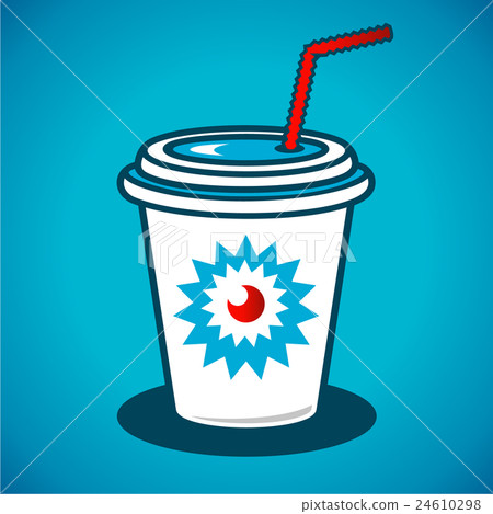 Vector milkshake in a paper cup 24610298