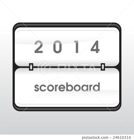 White mechanical scoreboard White mechanical scoreboard 24610318