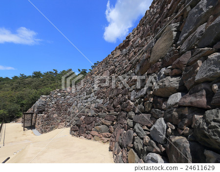 Ancient Korean style mountain castle "Yashima Castle" Looking north from the south side of the castle wall outside the castle 24611629