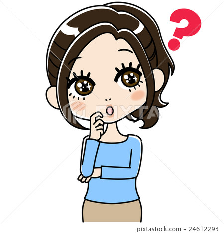 Illustration of a woman in doubt 24612293