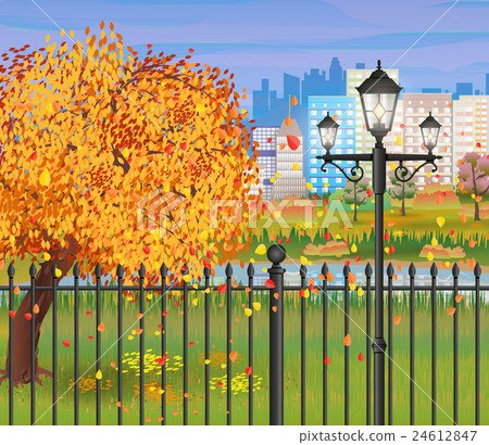 landscape of autumn city Park cityscape landscape of autumn city Park cityscape 24612847