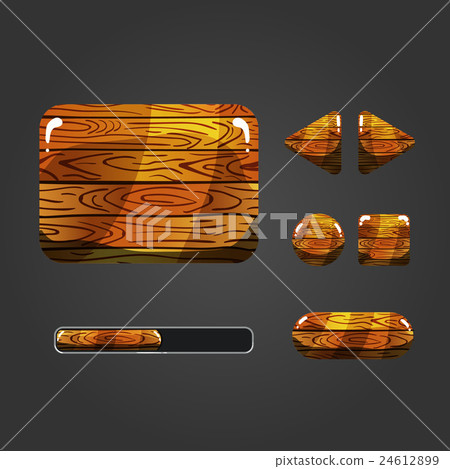 Set of wooden different buttons Set of wooden different buttons 24612899