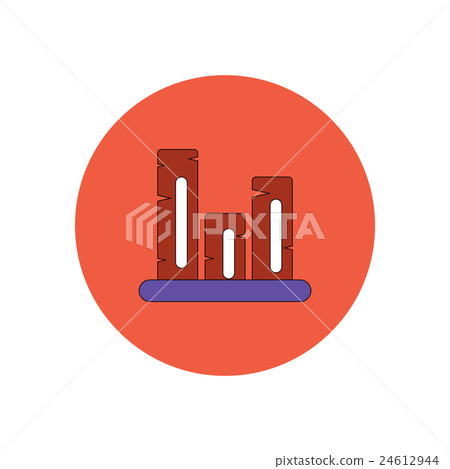 Vector illustration in flat design of retro column Vector illustration in flat design of retro column 24612944