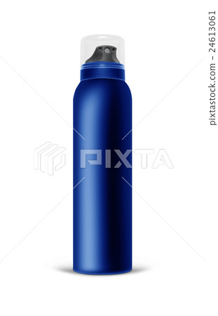 Blue blank aluminum spray can isolated 24613061